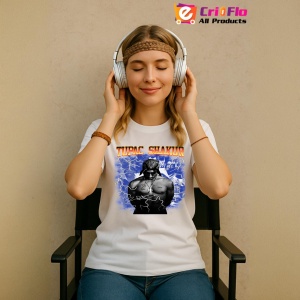 Tricou Tupac chained blue storm, muzica ELECTRONIC, Dama | Barbat | Copii - Img 9