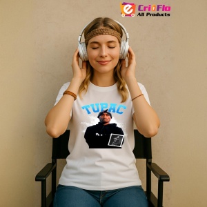 Tricou Tupac Hoodie Blue Logo, muzica Pop, Dama | Barbat | Copii - Img 9