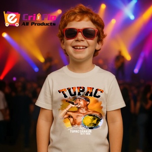 Tricou Tupac Orange Background, muzica Not Applicable, Dama | Barbat | Copii - Img 14
