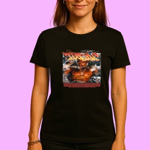 Tricou Tupac red flames, muzica Rap, Dama | Barbat | Copii, Culoare Negru
