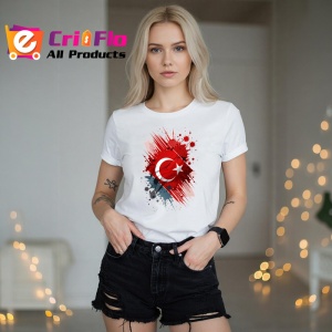 Tricou Turkiye Steag Splash Art, Copii | Dama | Barbat - Img 11