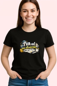 Tricou Tva-Ul Nu Doare Contabilitate Amuzant Cifre, din bumbac 100%, tricou negru Dama | Barbat - Img 2
