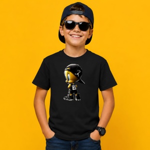 Tricou Tweety Pasarea Galbena Echipament Negru Urban Hypebeast, din bumbac 100%, tricou negru, Copii | Dama | Barbat