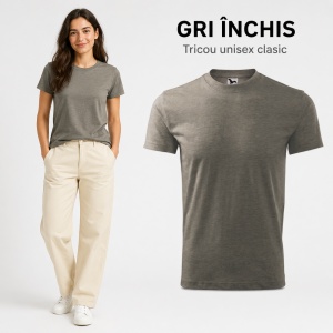 Tricou unisex clasic damă și bărbat Malfini Classic 101, 100% bumbac, 160 g/mp - Img 16