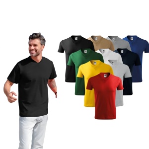 Tricou unisex cu guler în formă de V | 10 culori disponibile - 102