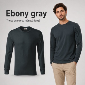 Tricou Unisex Damă și Bărbat Rimeck, Mânecă Lungă cu Manșete, 100% Bumbac, 160 g/m², S–3XL - Img 12