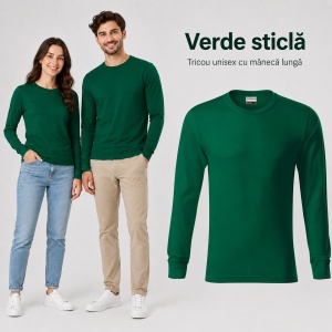 Tricou Unisex Damă și Bărbat Rimeck Resist LS R05, Mânecă Lungă, 100% Bumbac, 160 g/m², S–3XL - Img 13