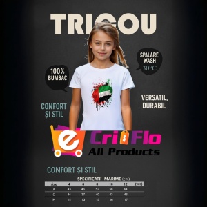 Tricou United Arab Emirates Steag Splash Art, Copii | Dama | Barbat - Img 8