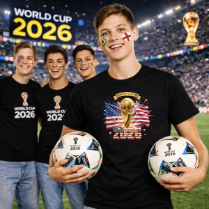 Tricou United States World Cup 2026 Fifa V2, din bumbac 100%, tricou negru, Copii | Dama | Barbat - Img 7