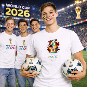 Tricou United World Cup Fifa 2026, din bumbac 100%, tricou alb, Copii | Dama | Barbat - Img 7