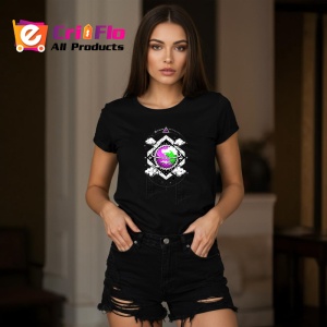 Tricou Universul In Nor Ilustratie Abstracta, Copii | Dama | Barbat, culoare negru - Img 1