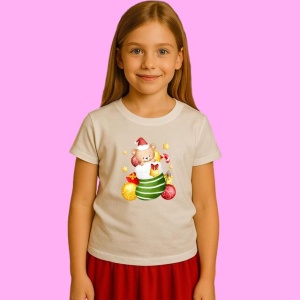 Tricou Ursulet In Cana Verde, din bumbac 100%, tricou alb, Copii | Dama | Barbat