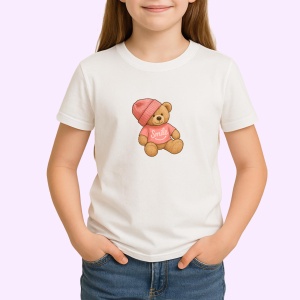 Tricou Ursulet Roz Smile - Copii | Dama | Barbat
