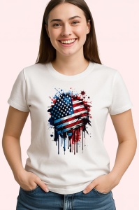 Tricou USA Steag Splash Art, Copii | Dama | Barbat - Img 4