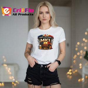 Tricou Viata E Mai Buna Cu Mici Gratar Amuzant, din bumbac 100% , tricou alb pentru Dama | Barbat
