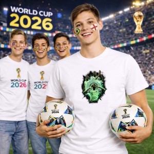 Tricou Victor Osimhen Nigeria World Cup Fifa 2026 V3, din bumbac 100%, tricou alb, Copii | Dama | Barbat - Img 7