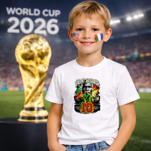Tricou Vincent Aboubakar Cameroon World Cup Fifa 2026, din bumbac 100%, tricou alb, Copii | Dama | Barbat - Img 5