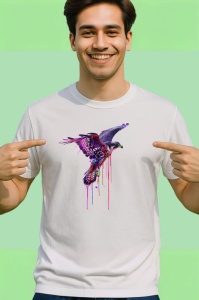 Tricou Vultur in zbor in stil pop art fundal alb Copii | Dama | Barbat