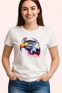 Tricou Vultur portret artistic cu privire intensa Copii | Dama | Barbat - Img 3