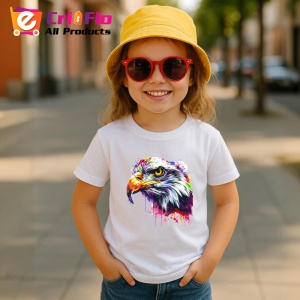 Tricou Vultur portret artistic cu privire intensa Copii | Dama | Barbat - Img 11