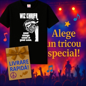 Tricou wiz khalifa alb contur, muzica Pop / Country (ini?ial), Dama | Barbat | Copii, Culoare Negru - Img 11
