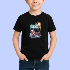 Tricou Work Hard Nap Harder Motivat Somnoros, Copii | Dama | Barbat, culoare negru - Img 3