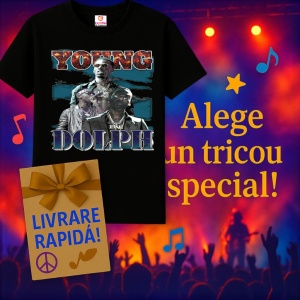 Tricou Young Dolph - Duo Style, muzica Hip-Hop / Alternative Rap, Dama | Barbat | Copii, Culoare Negru - Img 7