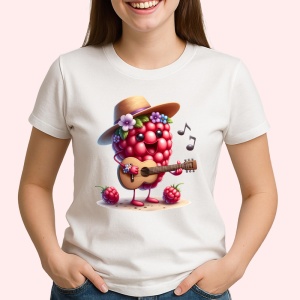 Tricou Zmeura amuzanta de vara cantaret, Fructe, Copii | Dama - Img 2