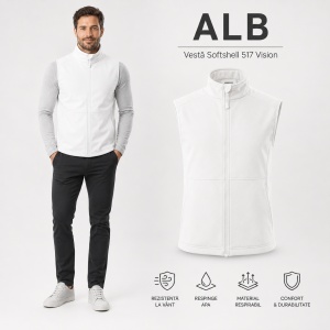 Vestă Bărbați tip Jachetă fără Mâneci Softshell, Elastică și Călduroasă – Vision 517 - Img 11