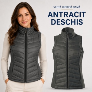 Vestă Damă tip Jachetă Hibridă Matlasată și Softshell – Cross 558 - Img 12