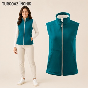 Vestă Damă tip Jachetă Softshell fără Mâneci, Elastică și Călduroasă – Vision 516 - Img 16