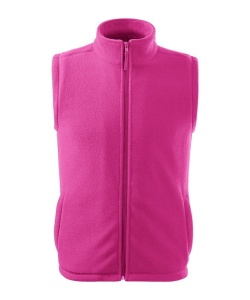 Vesta fleece polar unisex de culoare rosu fucsie