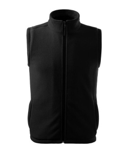 Vesta fleece polar unisex de culoare negru
