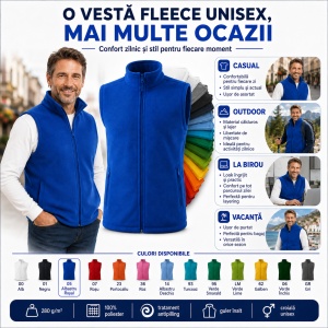 Vesta Polar Fleece Unisex Bărbat cu Fermoar Malfini Next 518 – 280 g/m² - Img 7