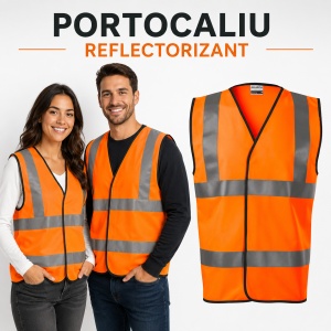 Vestă Reflectorizantă Unisex Bărbat Damă Profesională de Lucru și Semnalizare – HV Bright 9V3 - Img 12