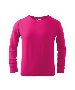Bluza pentru copii cu maneca lunga de culoare roz zmeura