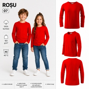 Bluză copii cu mânecă lungă FIT-T LS 121 – 100% bumbac, fete și băieți - Img 16