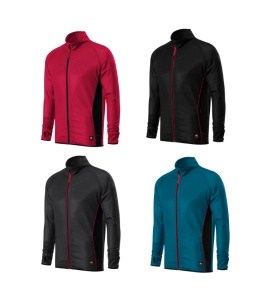 Imagine de prezentare pentru bluza cu fermoar si maneca lunga si culorile disponibile negru, gri, rosu, albastru