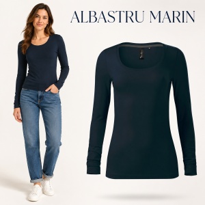 Bluză Damă Malfini Premium Brave 156 – Mânecă Lungă, Slim Fit, 95% Bumbac, 5% Elastan, 160 g/m² - Img 16