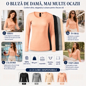 Bluză Damă Malfini Premium Merino Rise LS 160 – 100% Lână Merino, Mânecă Lungă, Slim Fit - Img 9