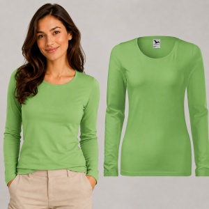 Bluză Damă Slim cu Mânecă Lungă, Bumbac 95% – 15 Nuanțe, XS–3XL - Img 13