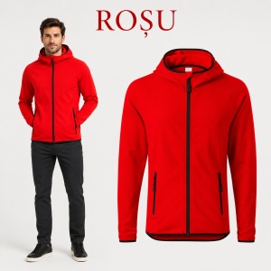 Bluza Fleece Tip Hanorac Bărbați cu Glugă și Fermoar Malfini 417 Direct – 240 g/m² - Img 15
