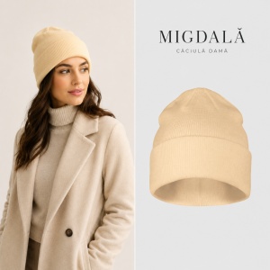 Căciulă Damă tip Beanie, Călduroasă, Tricotată și Modernă – Beanie 315 - Img 18