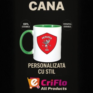 Cana AC Perugia Italia , cu logoul stema echipei, Cadoul Perfect - Img 20