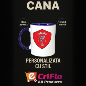 Cana AC Perugia Italia , cu logoul stema echipei, Cadoul Perfect - Img 25
