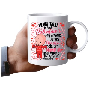 Cana alba personalizata cu textul Draga Tata ! - Img 3