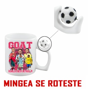 Cana Antistres Personalizată cu Fotbalistii Ronaldo Neymar Messi Goat - Cadoul Perfect pentru Pasionații de Fotbal - Img 3