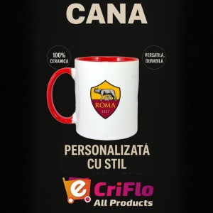 Cana AS Roma Italia , cu logoul stema echipei, Cadoul Perfect - Img 45