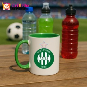 Cana AS Saint-etienne Franta , cu logoul stema echipei, Cadoul Perfect - Img 21