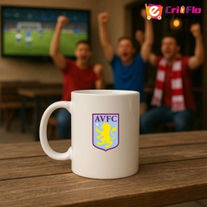 Cana Aston Villa Anglia , cu logoul stema echipei, Cadoul Perfect - Img 18